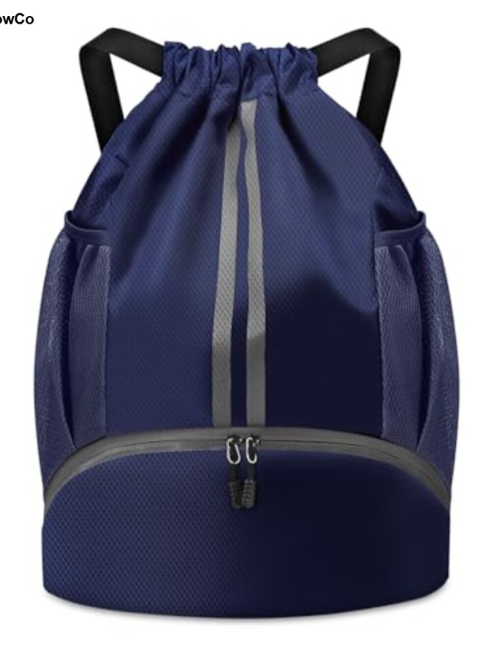 BROTOU Drawstring Soccer Backpack Nylon Sports Gym Bag Shoe Ball Compartment